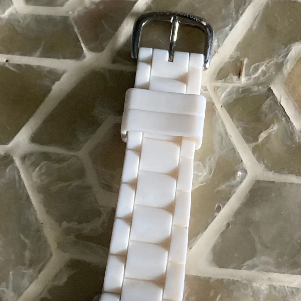 Juicy Couture Women's 1900670 Rich Girl White Jelly Watch w/Swarvoski crystals